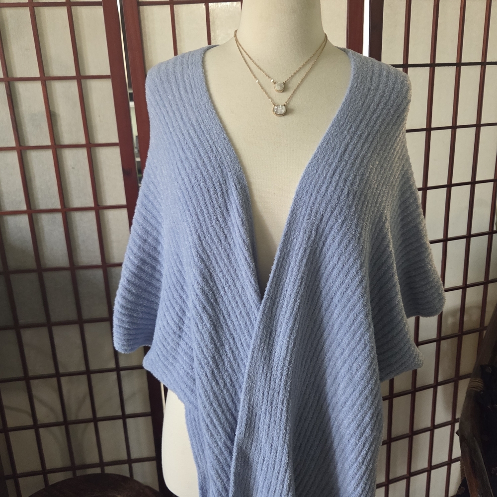 Chico's Elegant Blue Women's Wrap/open Cardigan S/M